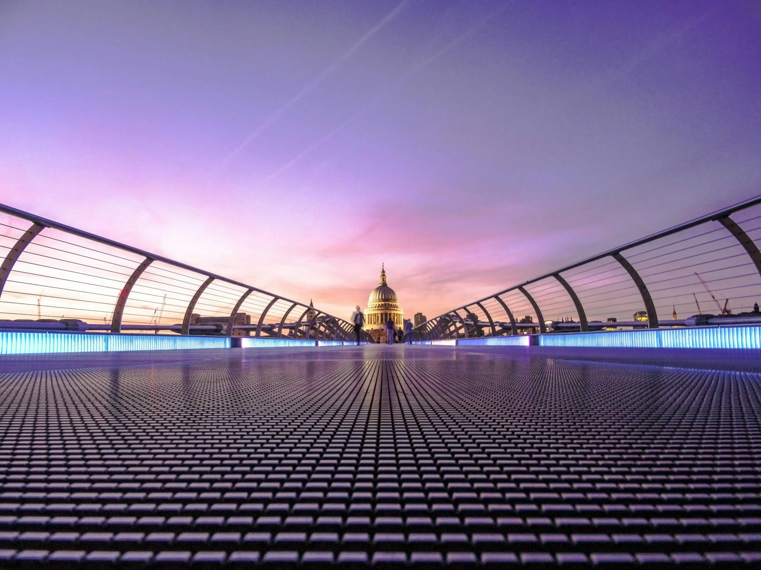 Picture of millennium bridge facing St. Peter's Cathedral