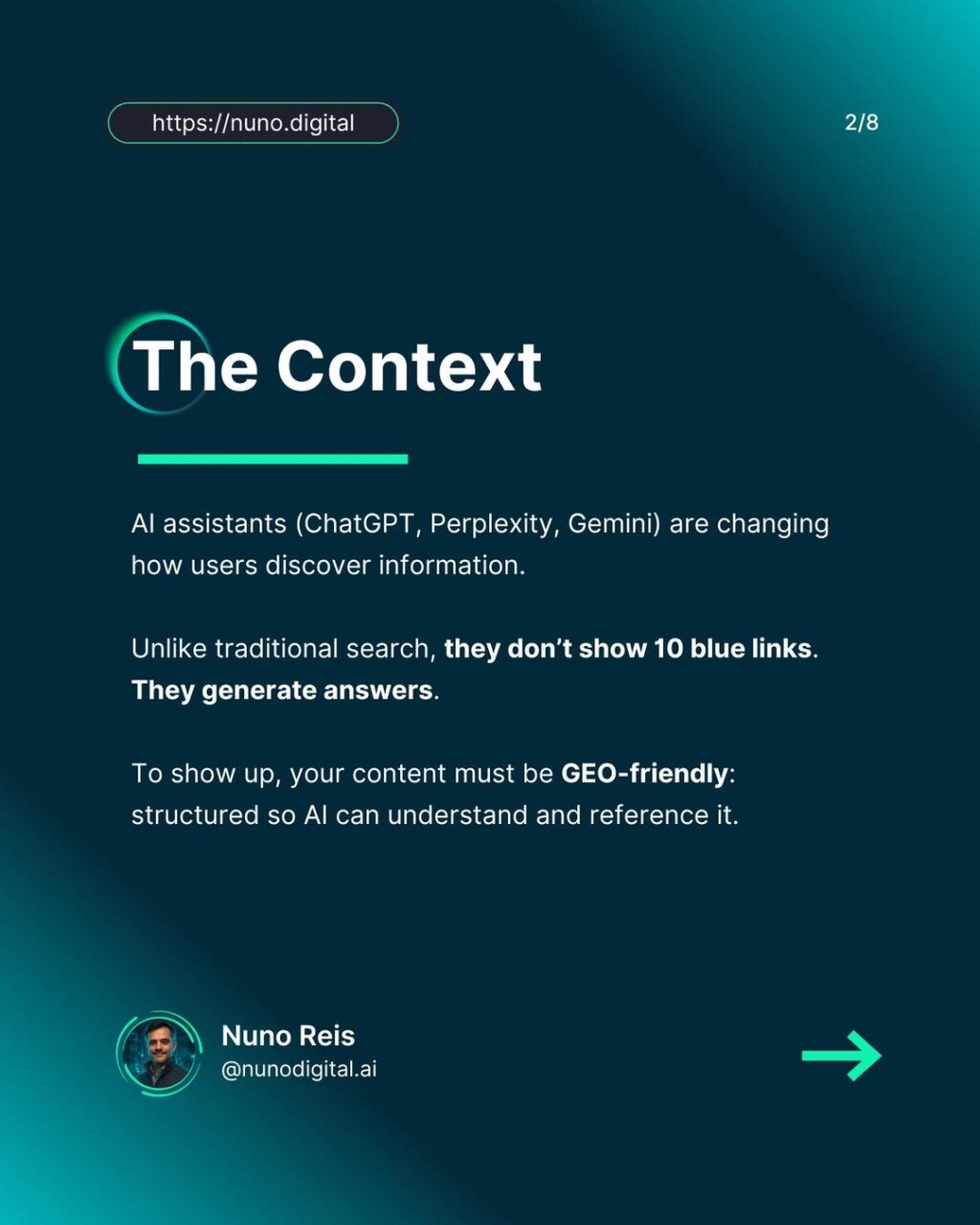 Instagram post from nunodigital.ai. This post is in position 1.