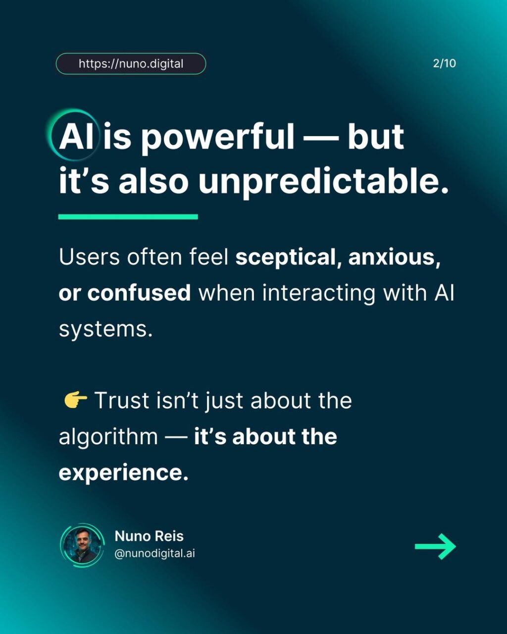 Instagram post from nunodigital.ai. This post is in position 1.